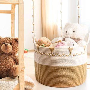 xxx large storage basket , Cotton rope basket,22*14 inches storage basket